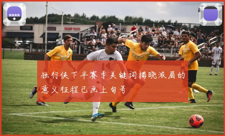独行侠下半赛季关键词揭晓浓眉的意义征程已画上句号